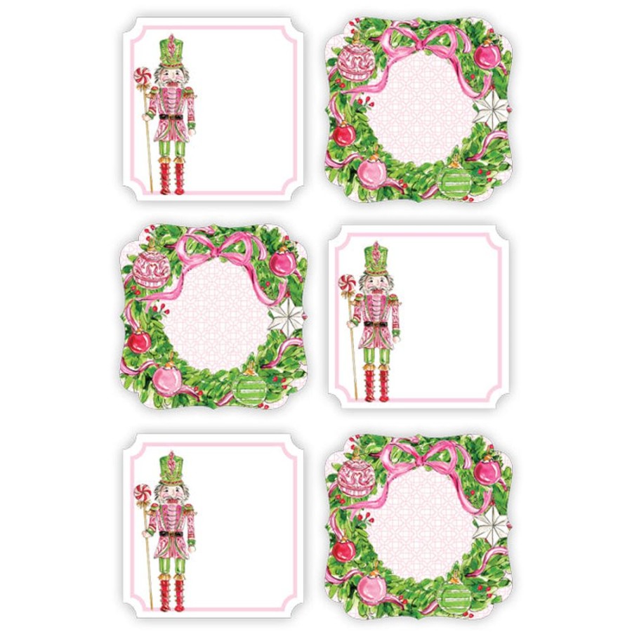 Seasonal Rosanne Beck | Pink Peppermint Nutcracker Die-Cut Stickers