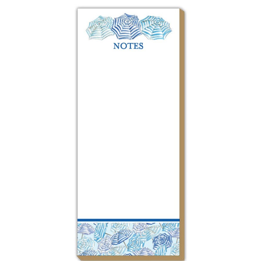 Notes & Pads Rosanne Beck | Notes Blue Umbrellas Luxe Skinny Pad