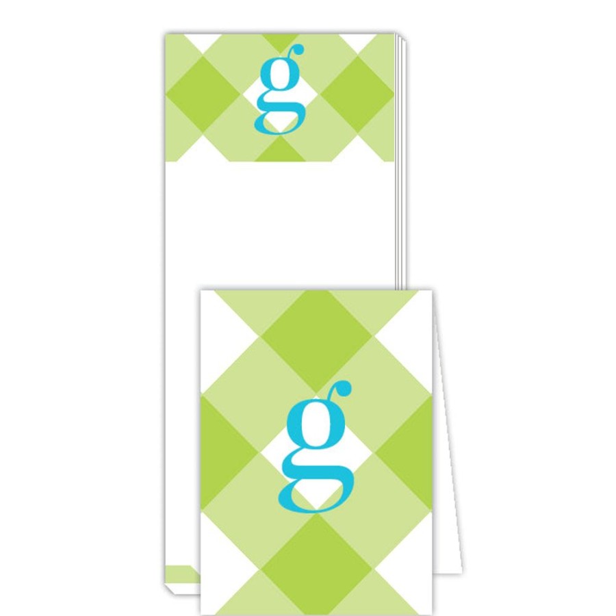 Monograms Rosanne Beck | Buffalo Check G Notepad | Noteset