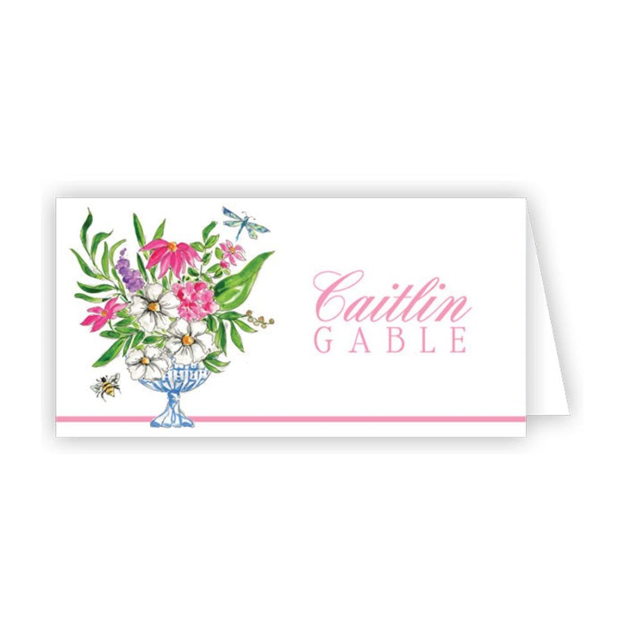 Home & Entertaining Rosanne Beck | Pink Floral Arrangement Place Card