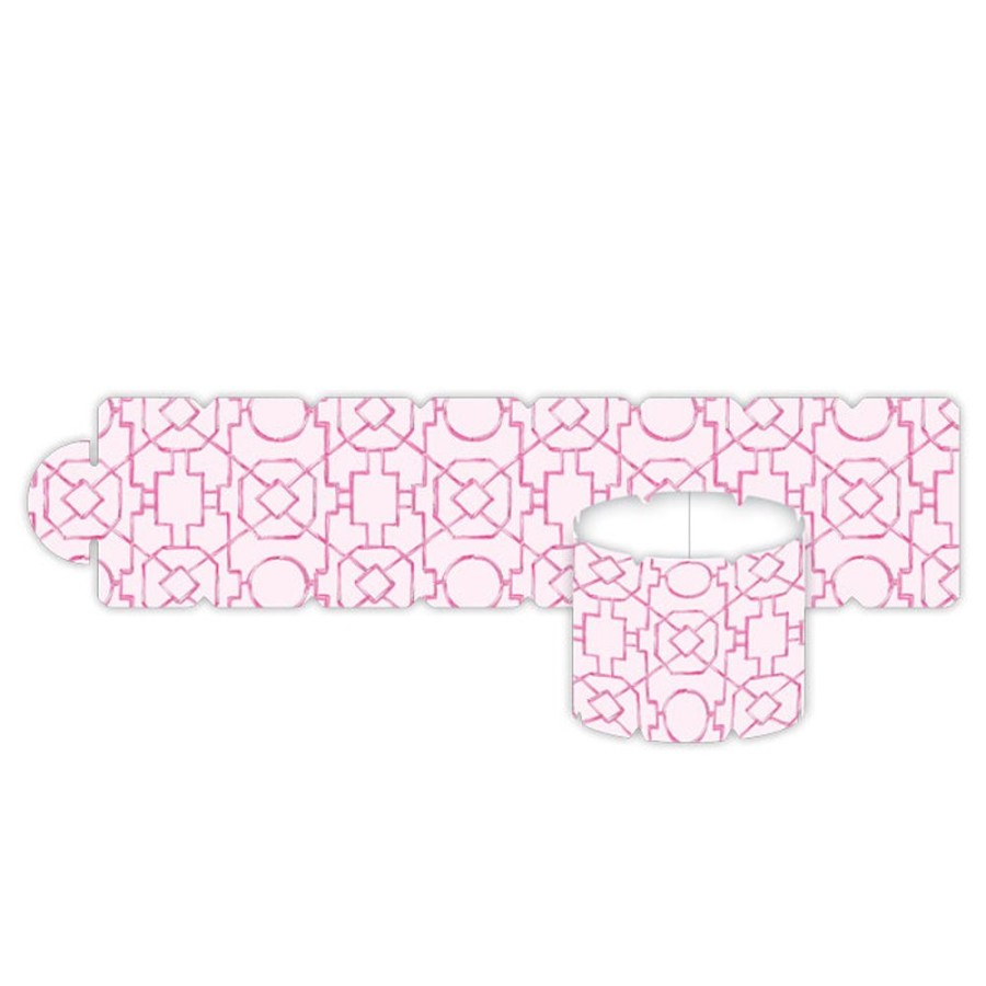 Home & Entertaining Rosanne Beck | Pink Bamboo Trellis Napkin Ring