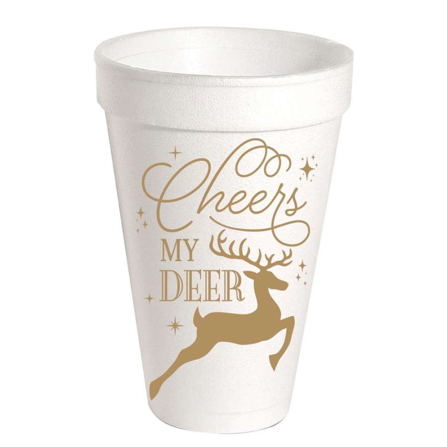 Seasonal Rosanne Beck | Cheers My Deer Styrofoam Cups