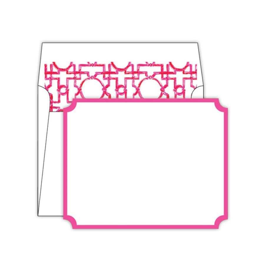 Notes & Pads Rosanne Beck | Asian Trellis Pink Die-Cut Social Set