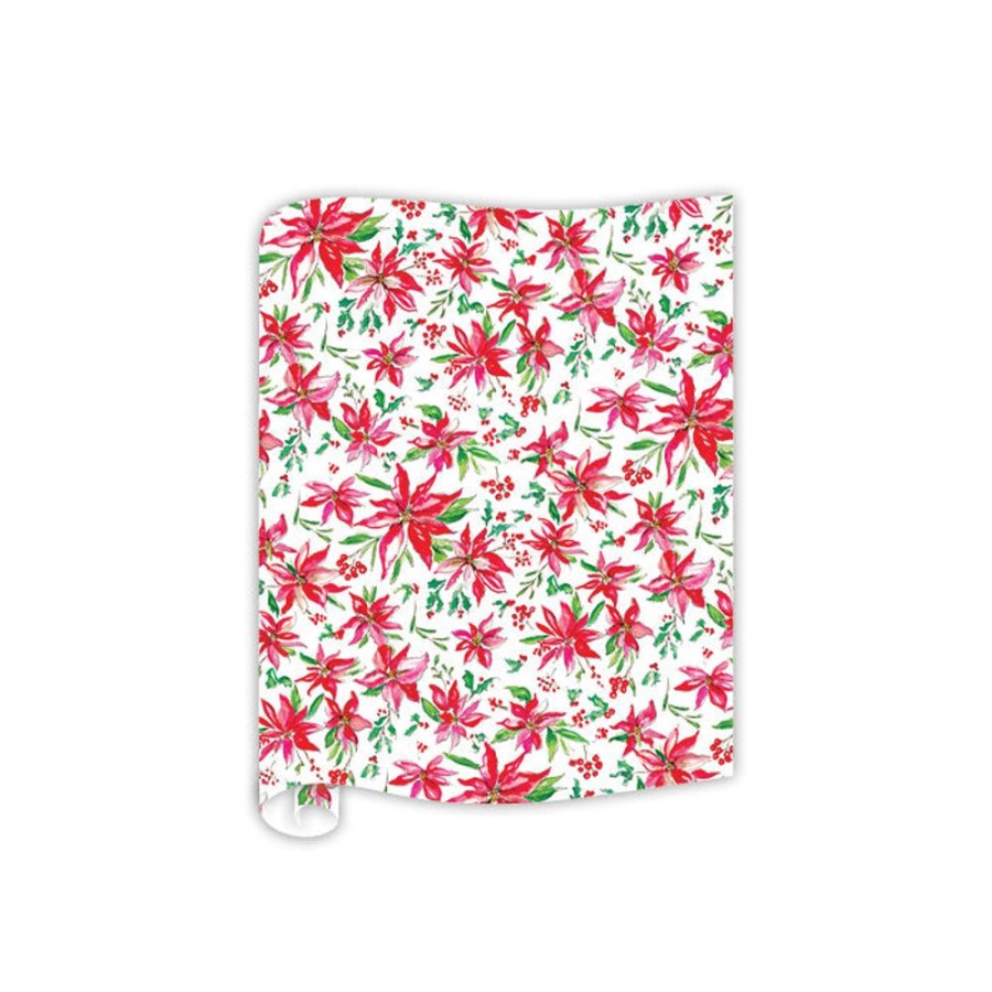 Seasonal Rosanne Beck | Poinsettia Flower Pattern Table Runner