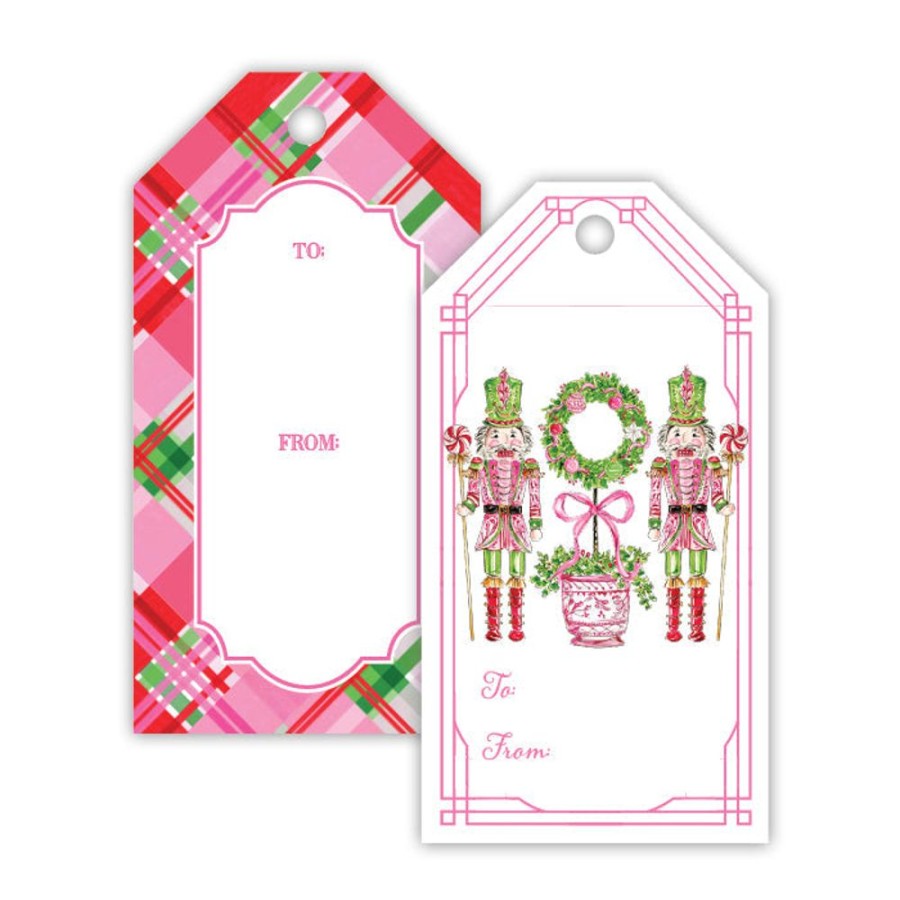 Seasonal Rosanne Beck | Pink Peppermint Nutcracker Gift Tags