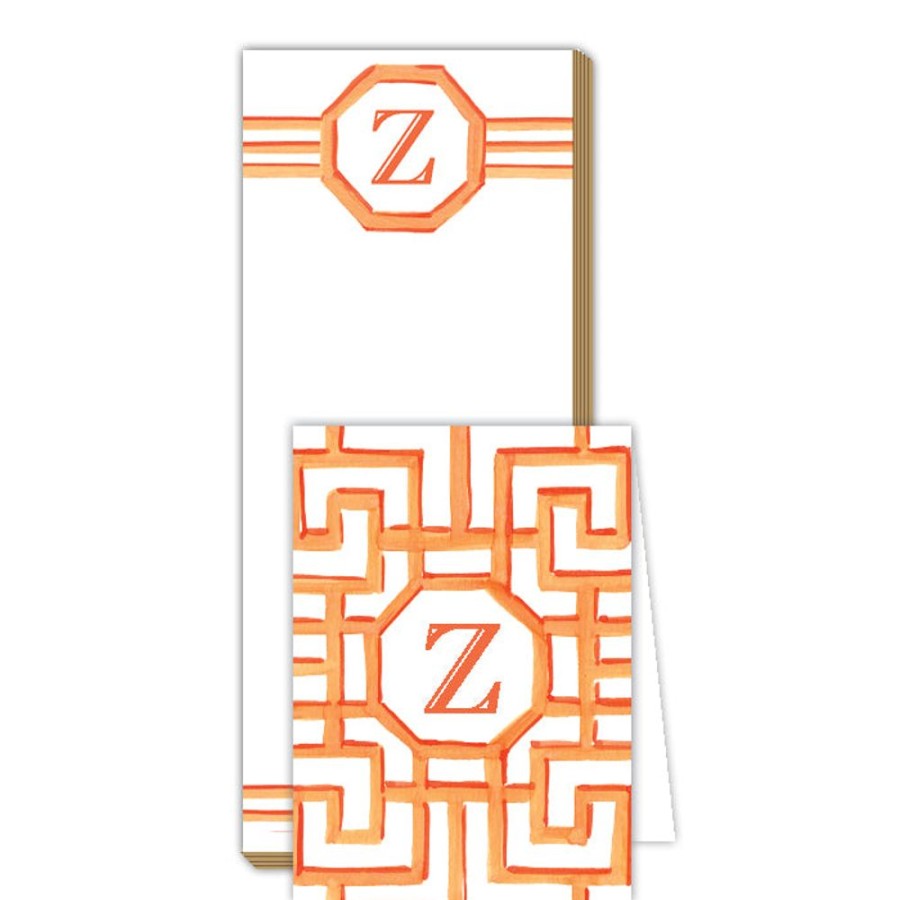 Monograms Rosanne Beck | Lattice Monogram Z Notepad Note Set