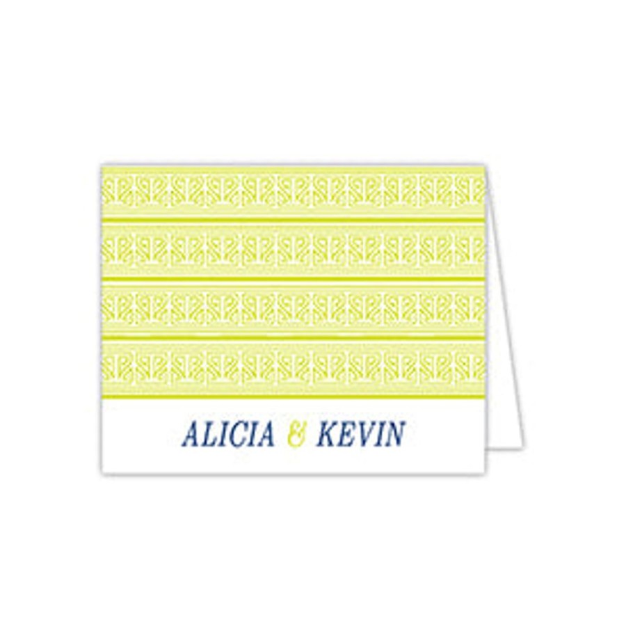 Notes & Pads Rosanne Beck | Asian Stripe Yellow Folded Note