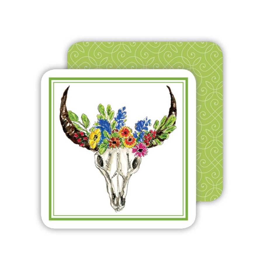 Home & Entertaining Rosanne Beck | Wildflower Skull Paper Coasters