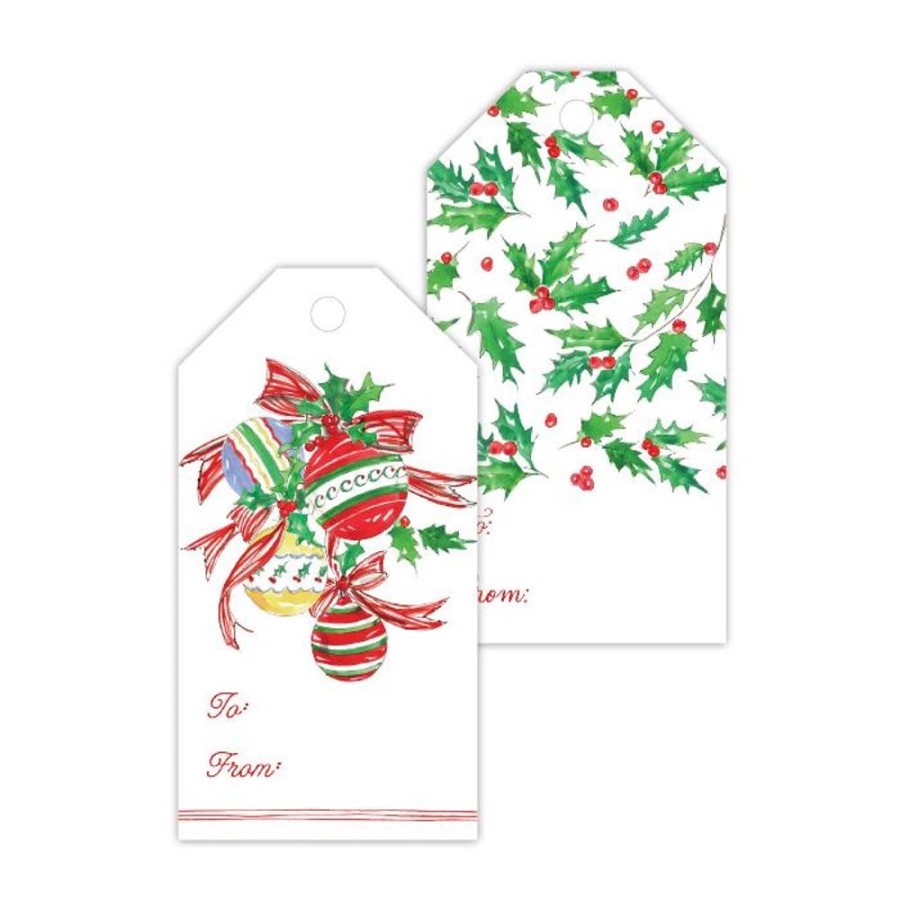 Seasonal Rosanne Beck | Handpainted Ornaments/Handpainted Holly Gift Tags