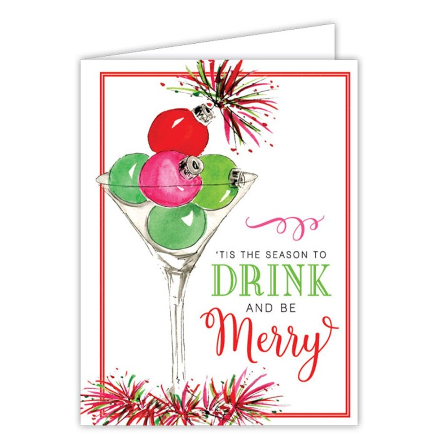 Seasonal Rosanne Beck | Tis The Season To Drink And Be Merry Greeting Card