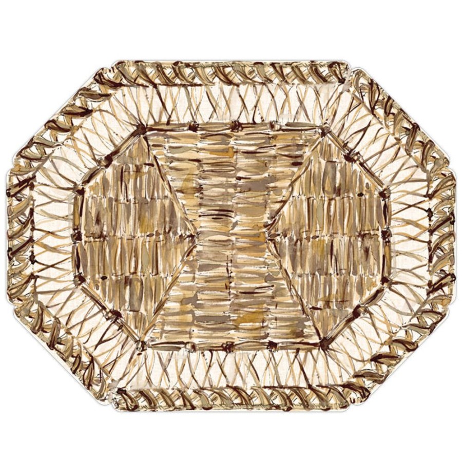 Home & Entertaining Rosanne Beck | Woven Rattan Posh Die-Cut Placemats