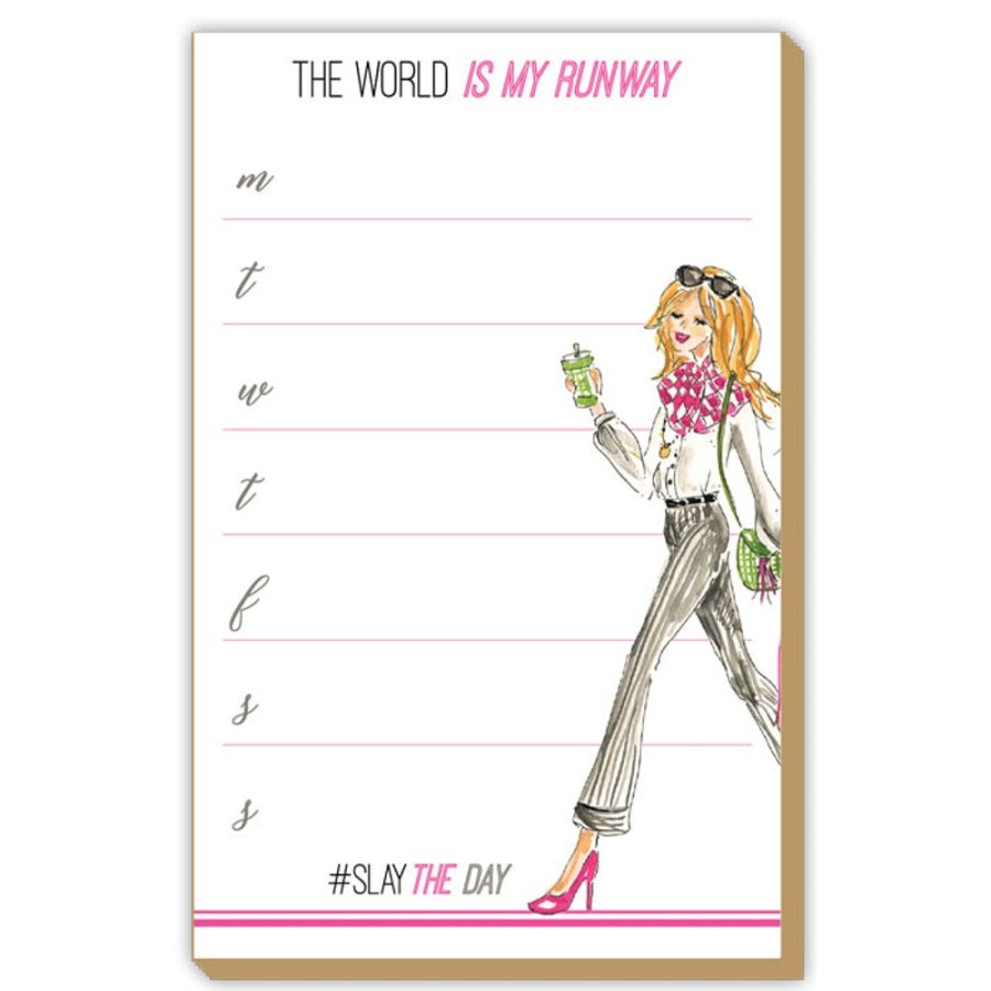 Notes & Pads Rosanne Beck | The World Is My Runway Fashionista Luxe Large Pad