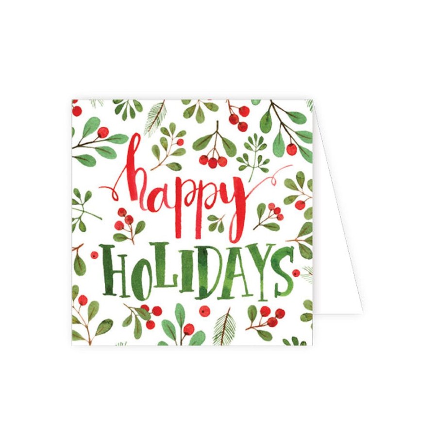 Invitations Rosanne Beck | Happy Holidays Berries Enclosure Card