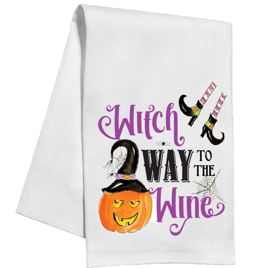 Home & Entertaining Rosanne Beck | Witch Way To The Wine Kitchen Towel