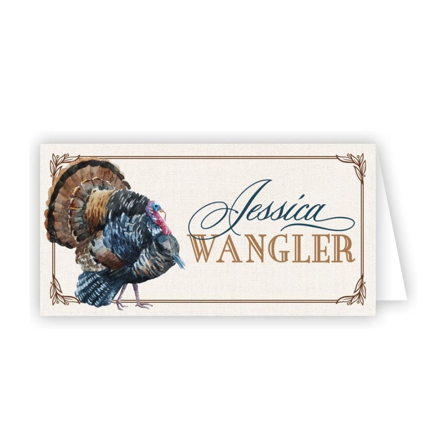 Home & Entertaining Rosanne Beck | Turkey With Border Place Card