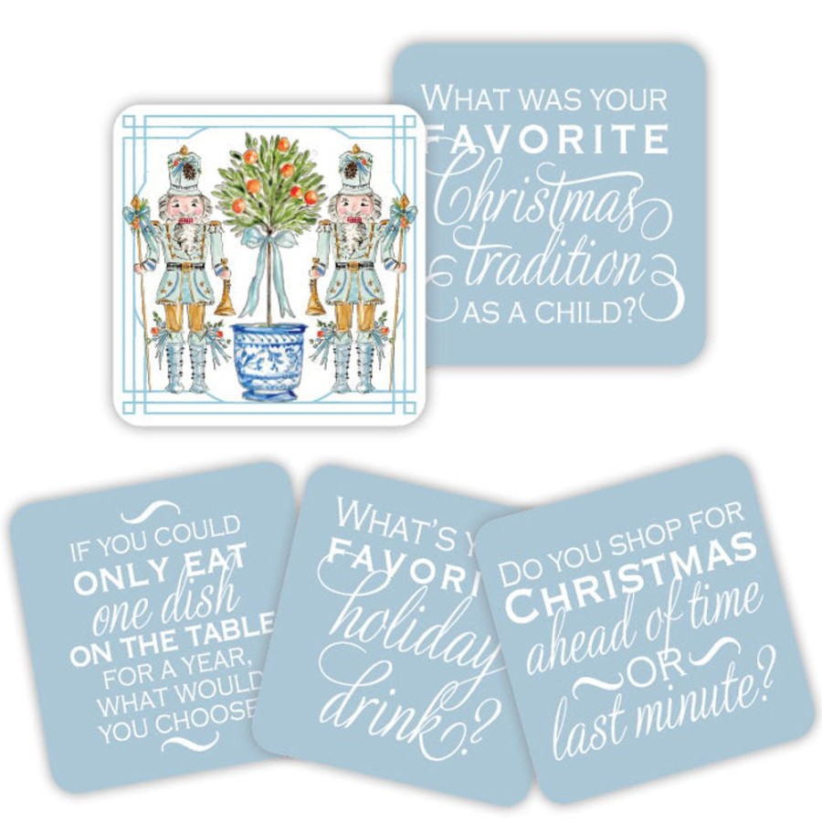 Seasonal Rosanne Beck | Christmas Citrus Nutcrackers Conversation Coasters