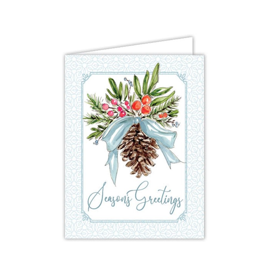 Seasonal Rosanne Beck | Christmas Citrus Pinecone Greeting Card