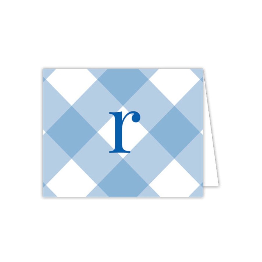 Monograms Rosanne Beck | Buffalo Check R Folded Note