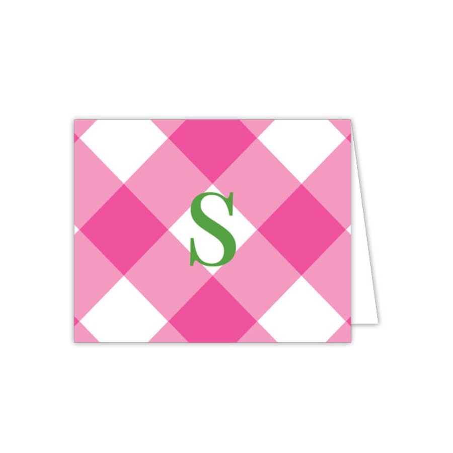 Monograms Rosanne Beck | Buffalo Check S Enclosure Card