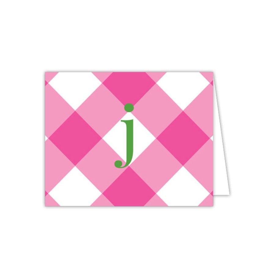 Monograms Rosanne Beck | Buffalo Check J Enclosure Card