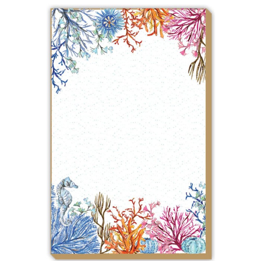 Notes & Pads Rosanne Beck | Coastal Blue Coral Luxe Large Pad