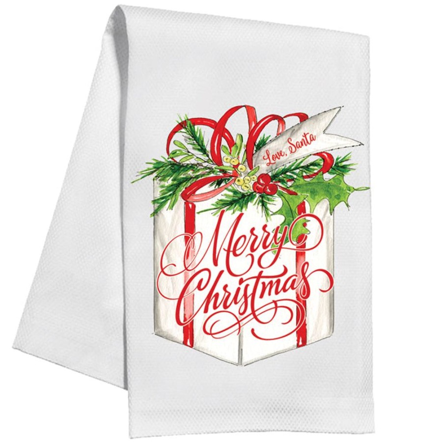 Seasonal Rosanne Beck | Merry Christmas Present Kitchen Towel