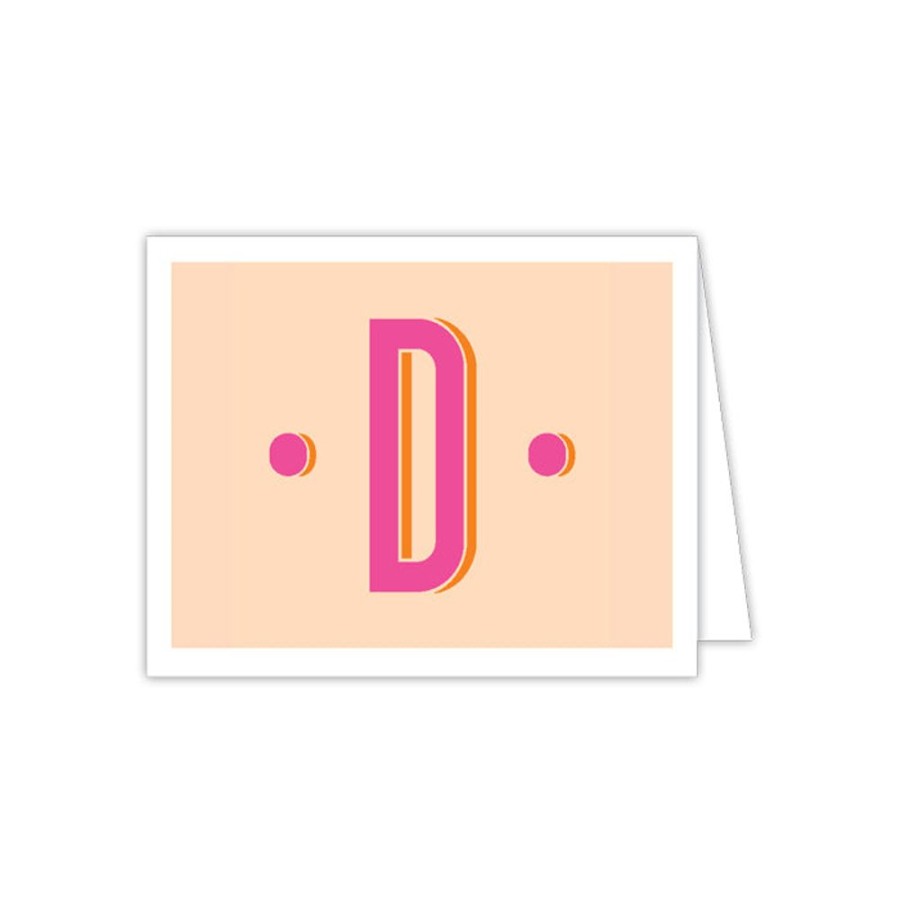 Notes & Pads Rosanne Beck | Color Block Monogram D Folded Note