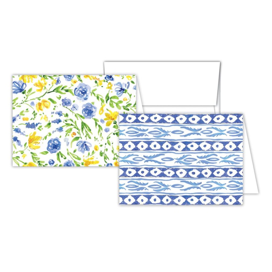 Notes & Pads Rosanne Beck | Blue And Green Floral Stationery Notes