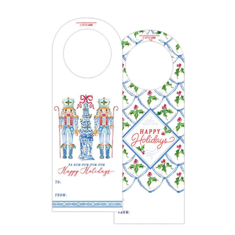 Seasonal Rosanne Beck | Chinoiserie Nutcrackers Wine Tag