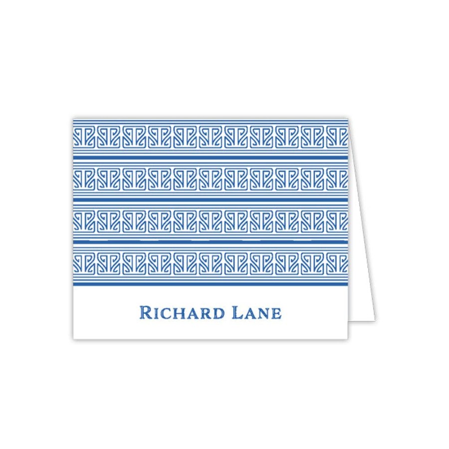 Notes & Pads Rosanne Beck | Asian Stripe Blue Folded Note