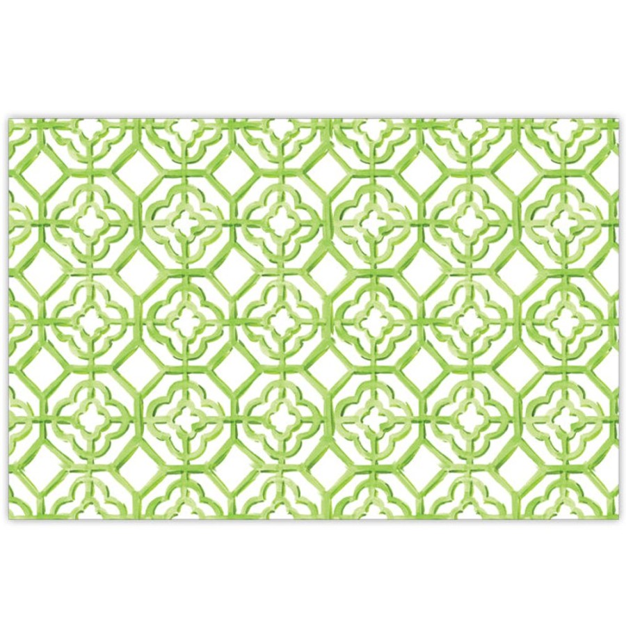 Home & Entertaining Rosanne Beck | Handpainted Tiles Lime Placemats