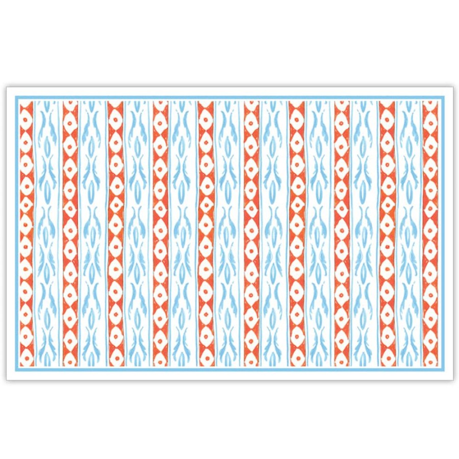 Home & Entertaining Rosanne Beck | Two Orange And Blue Design Placemats