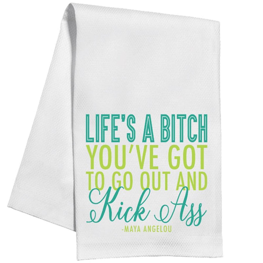 Home & Entertaining Rosanne Beck | Life'S A Bitch Kitchen Towel