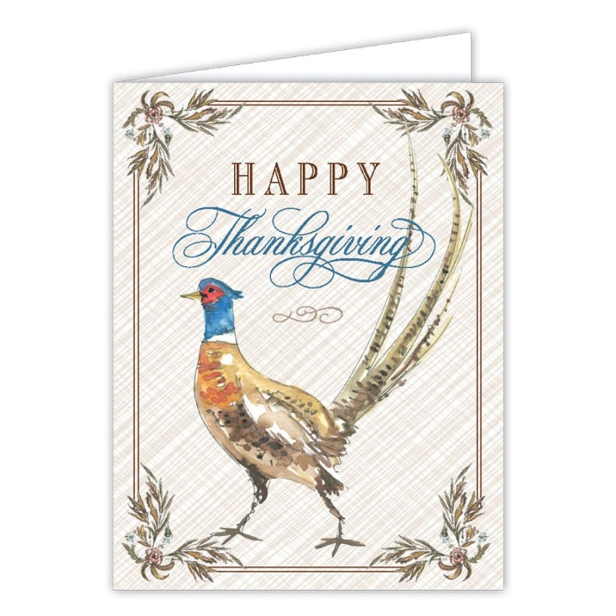 Invitations Rosanne Beck | Happy Thankgiving Pheasant Greeting Card