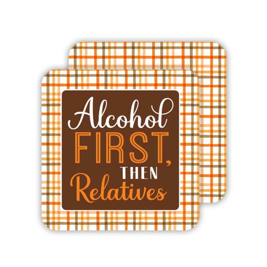 Home & Entertaining Rosanne Beck | Alcohol First, Then Relatives Paper Coasters