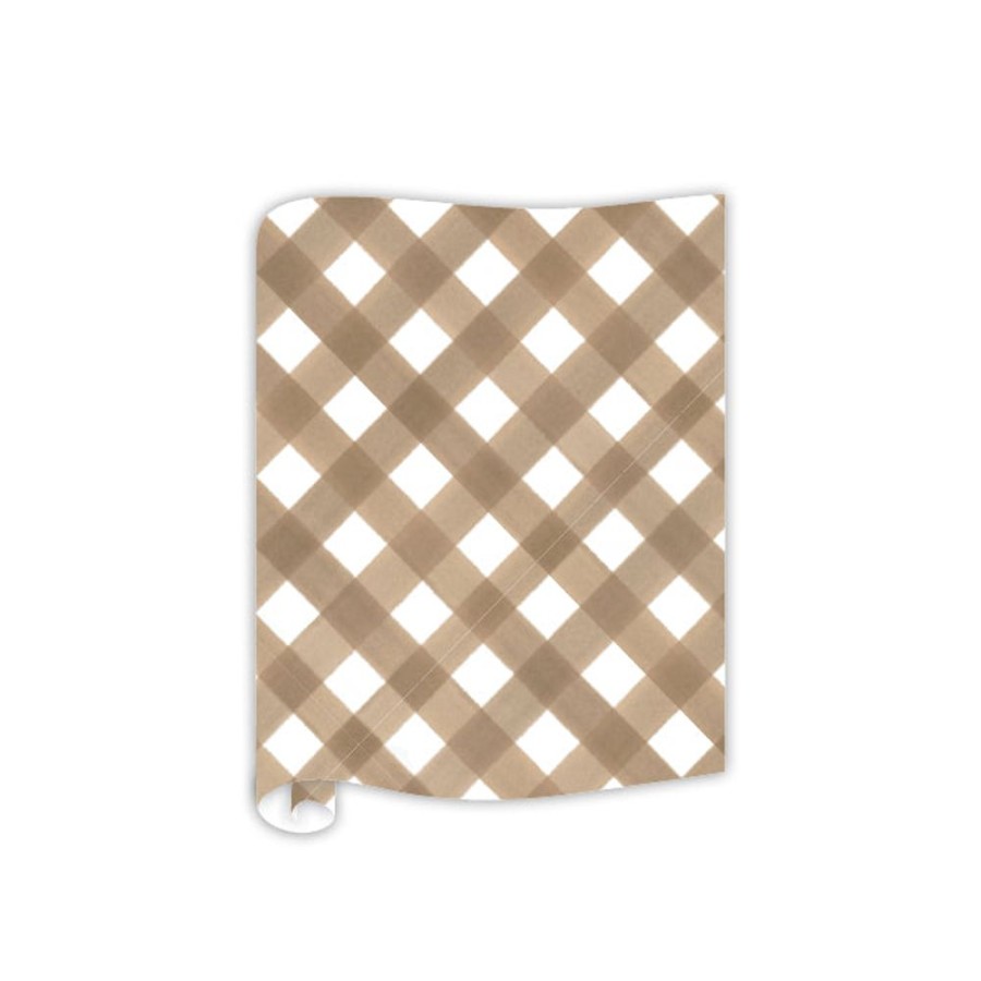 Home & Entertaining Rosanne Beck | Watercolor Caramel Buffalo Check Table Runner