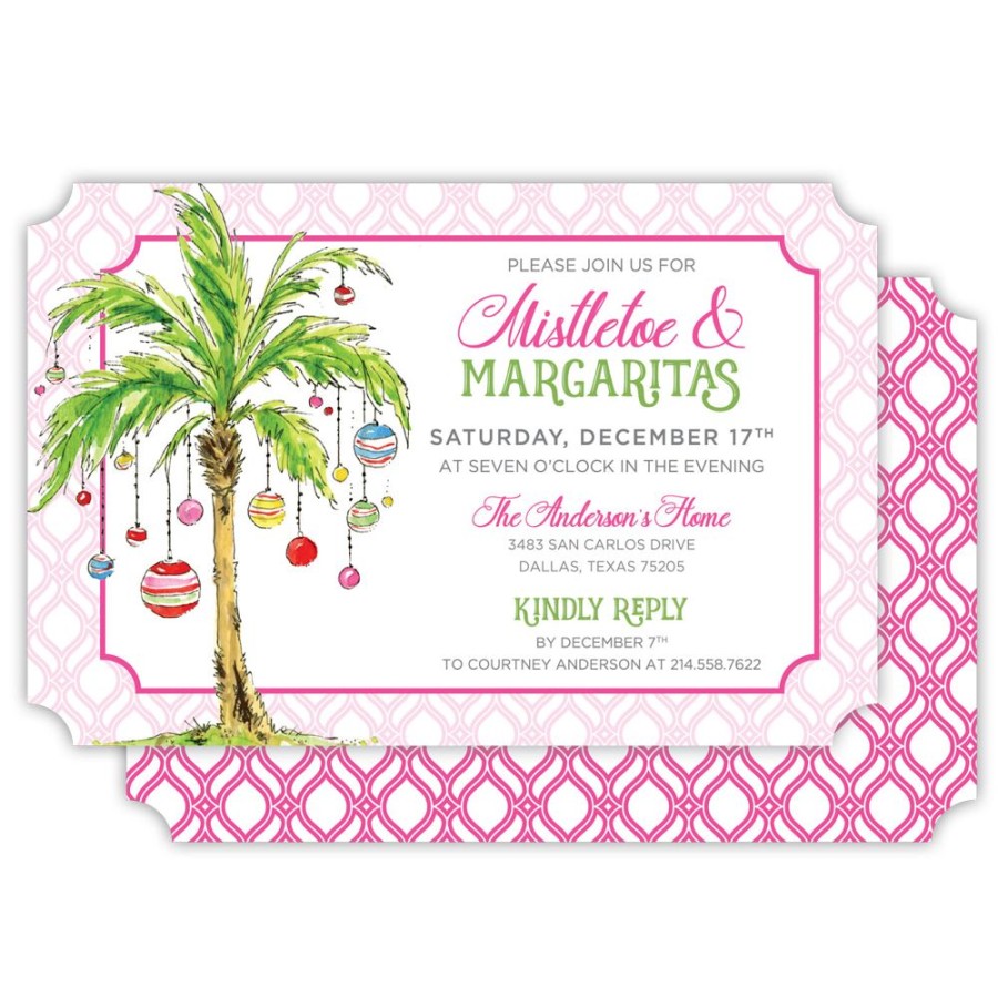 Seasonal Rosanne Beck | Palm Tree Large Die-Cut Invitation