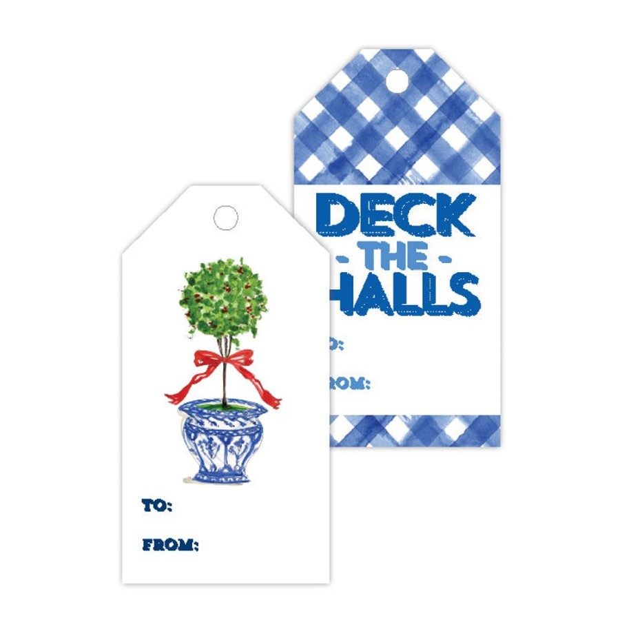 Seasonal Rosanne Beck | Deck The Halls Topiary Gift Tags