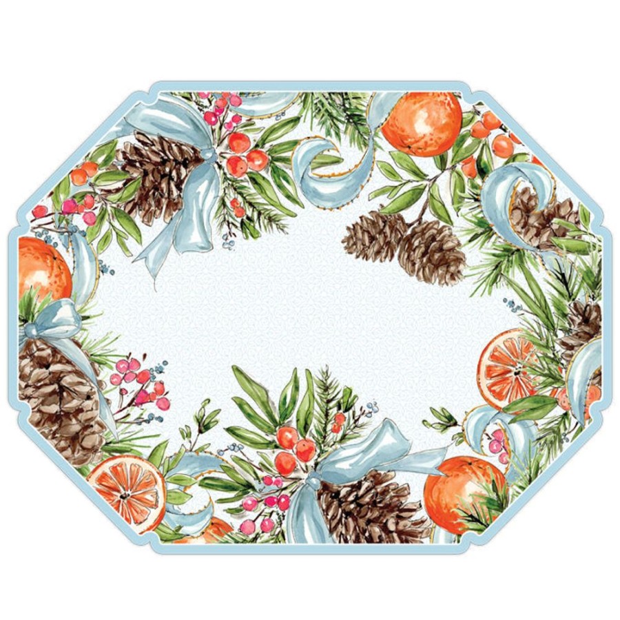 Seasonal Rosanne Beck | Christmas Citrus Posh Die-Cut Placemat