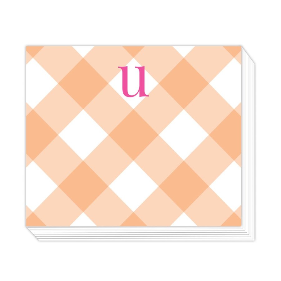 Monograms Rosanne Beck | Buffalo Check U Notepad