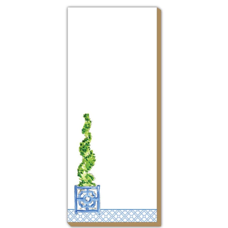 Notes & Pads Rosanne Beck | Spiral Topiary In Asian Pot Luxe Skinny Pad