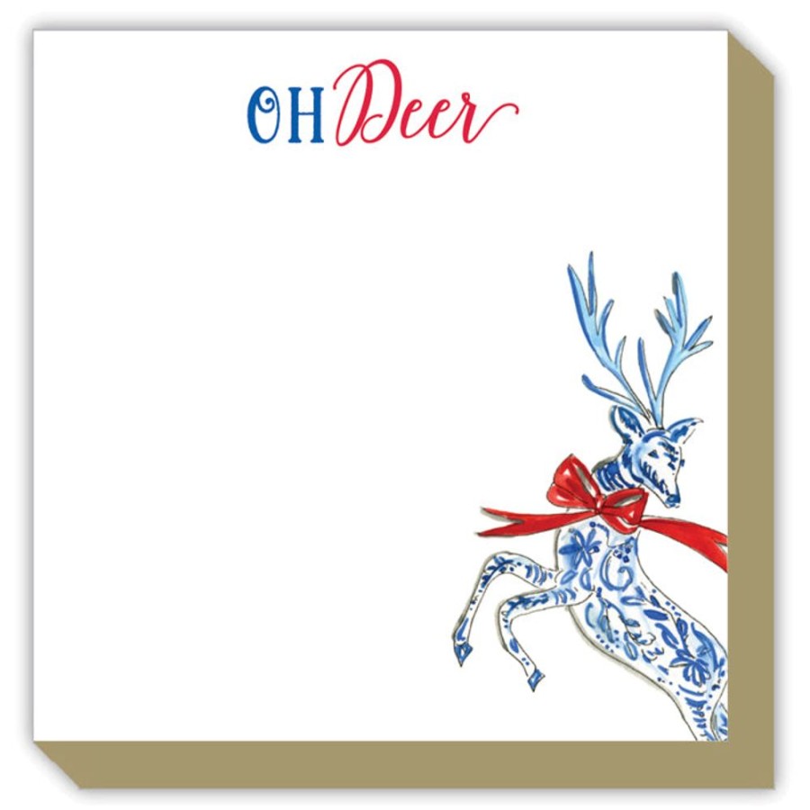 Invitations Rosanne Beck | Oh Deer Holiday Reindeer Luxe Pad