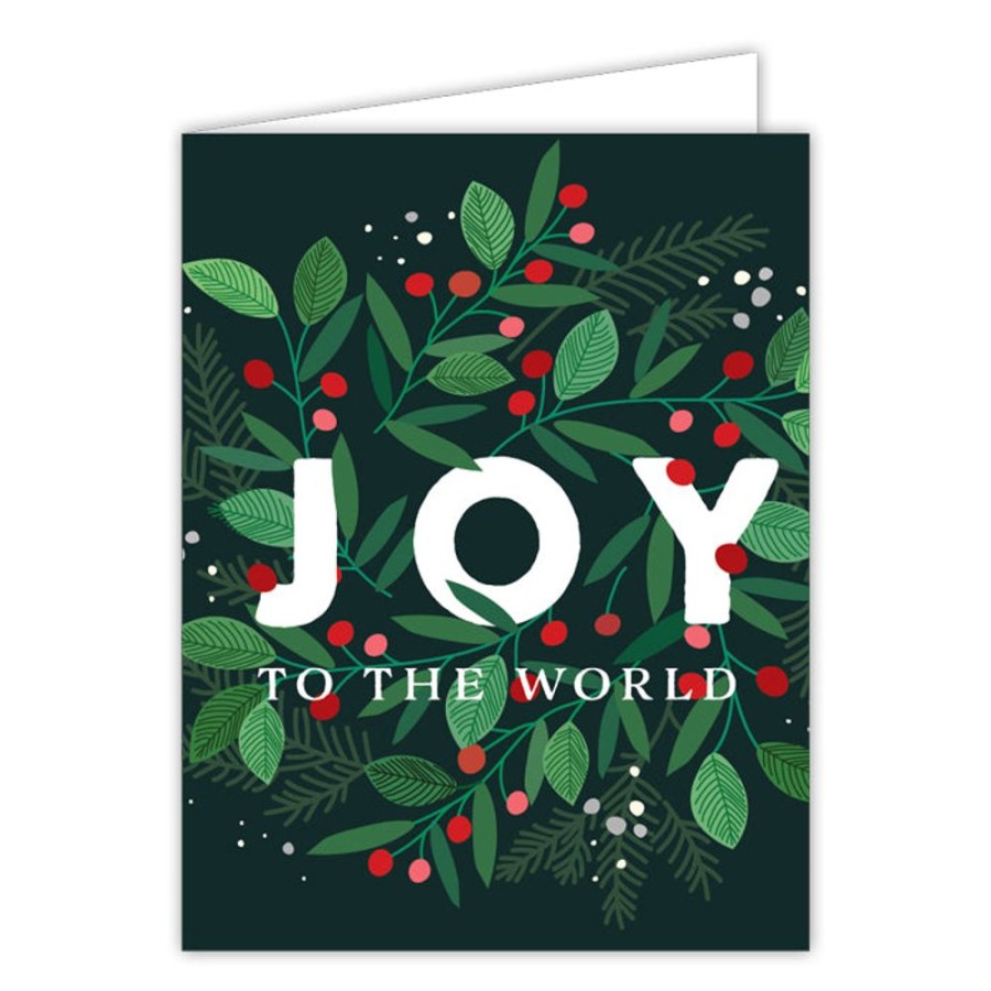 Invitations Rosanne Beck | Joy To The World Berry Floral Greeting Card