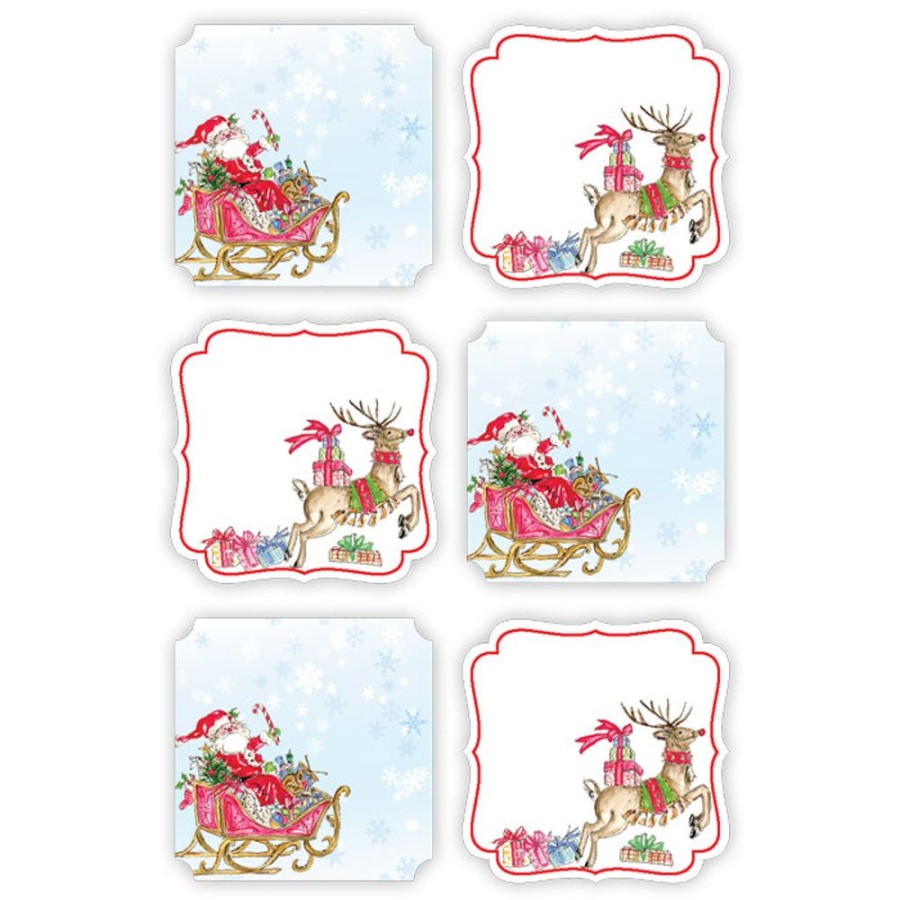 Seasonal Rosanne Beck | Santa Sleigh Die-Cut Stickers