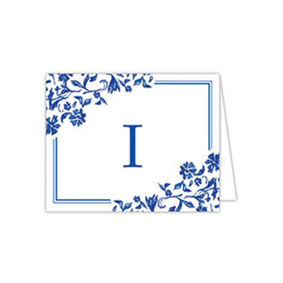 Notes & Pads Rosanne Beck | Blue And White Monogram I Folded Note