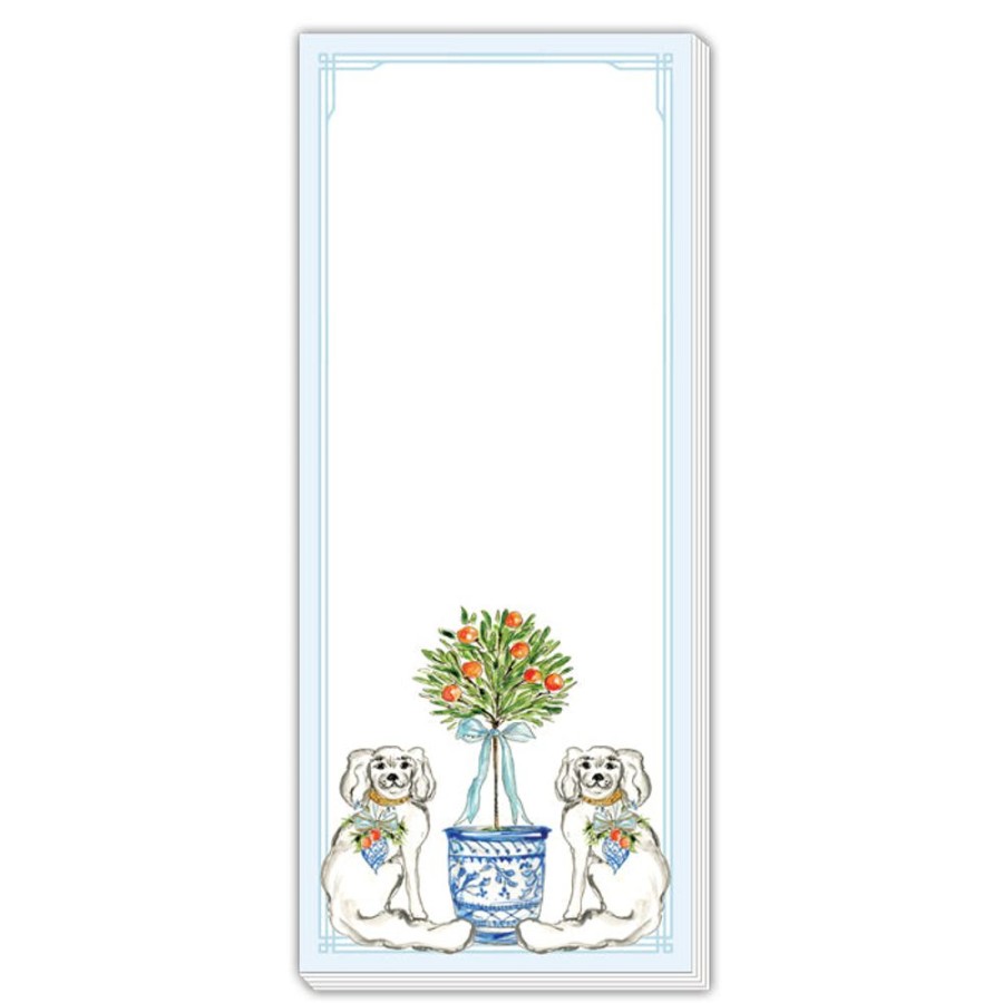 Seasonal Rosanne Beck | Christmas Citrus Staffordshire Dog Skinny Notepad