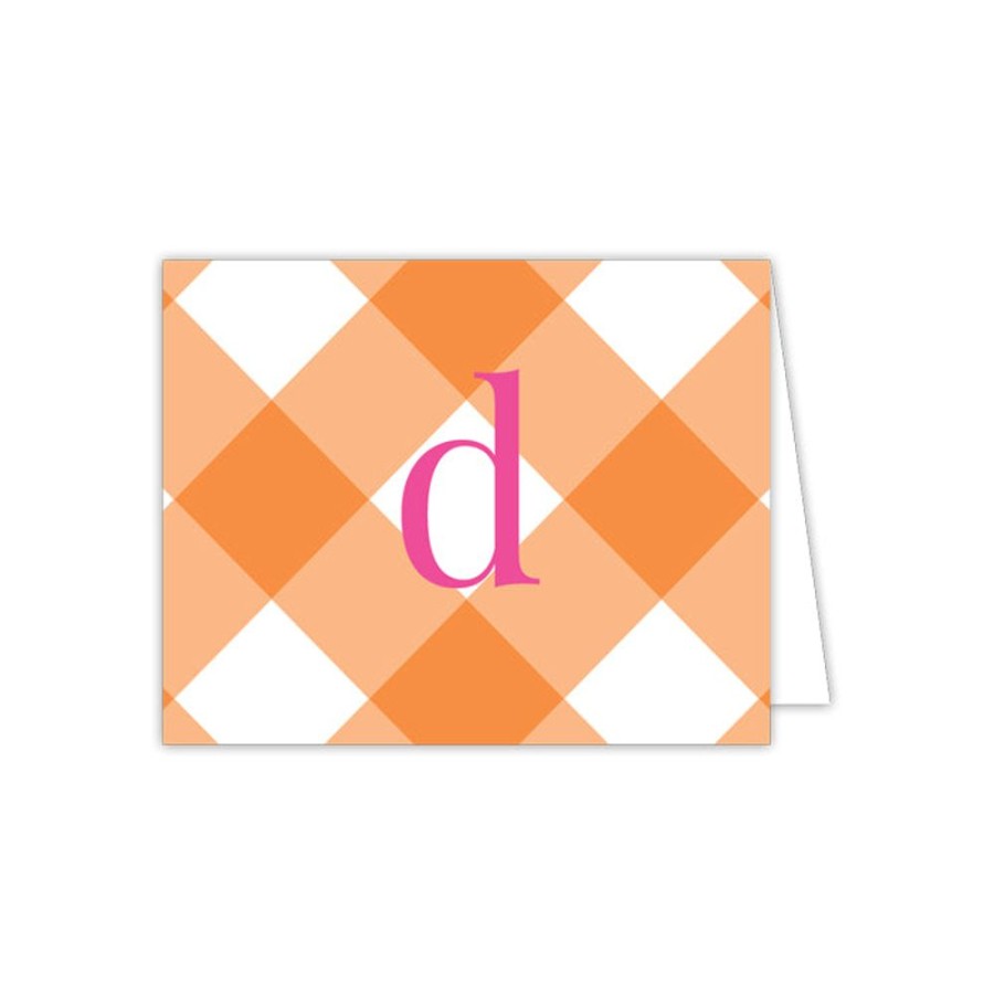 Monograms Rosanne Beck | Buffalo Check D Enclosure Card