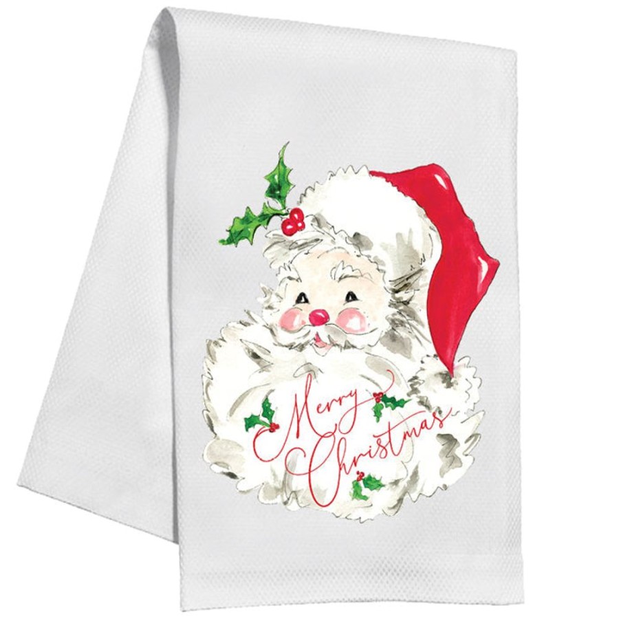 Home & Entertaining Rosanne Beck | Merry Christmas Red Santa Kitchen Towel