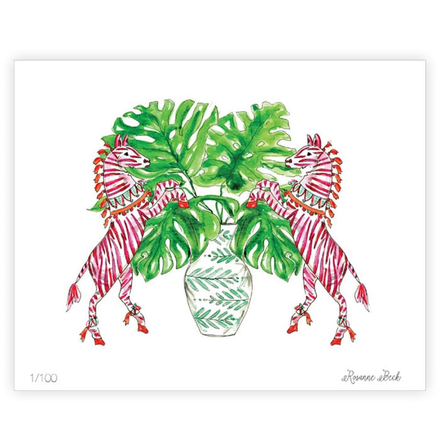 Home & Entertaining Rosanne Beck | Animal Duo Zebra Watercolor Art Print