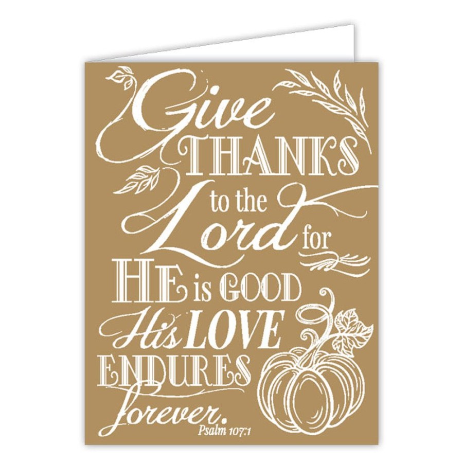 Invitations Rosanne Beck | Give Thanks To The Lord (Psalm 107:1) Greeting Card